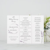 Hochzeitsprogramm für Wasserfarben (Stehend Vorderseite)