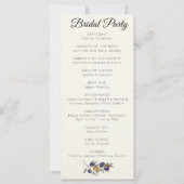 Hochzeitsprogramm für Wasserfarben (Rückseite)