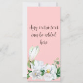 Hochzeitsprogramm für Wasserfarben (Rückseite)