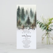 Hochzeitsprogramm für Wasserfarben-Bäume Programm (Stehend Vorderseite)