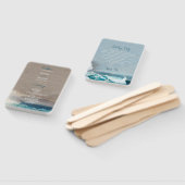 Hochzeitsprogramm für Wasserfarben Beach Ocean Wav Fächer (Non-assembled)