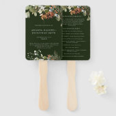 Hochzeitsprogramm für Wasserfarben Fächer (Vorne und Hinten)