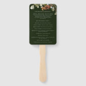 Hochzeitsprogramm für Wasserfarben Fächer (Rückseite)