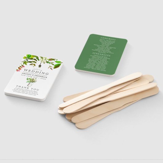 Hochzeitsprogramm für Wasserfarben Fächer (Non-assembled)