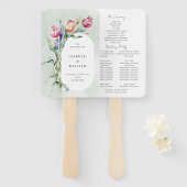 Hochzeitsprogramm für Wasserfarben Fächer (Vorne und Hinten)