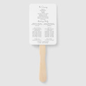 Hochzeitsprogramm für Wasserfarben Fächer (Rückseite)