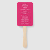 Hochzeitsprogramm für Wasserfarben Fächer (Rückseite)