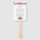 Hochzeitsprogramm für Wasserfarben Fächer (Vorderseite)