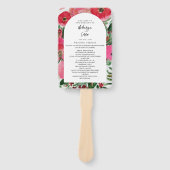 Hochzeitsprogramm für Wasserfarben Fächer (Vorderseite)