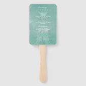 Hochzeitsprogramm für Wasserfarben Fächer (Rückseite)