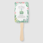 Hochzeitsprogramm für Wasserfarben Fächer (Vorderseite)