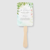 Hochzeitsprogramm für Wasserfarben Fächer (Vorderseite)