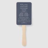 Hochzeitsprogramm für Wasserfarben Fächer (Rückseite)