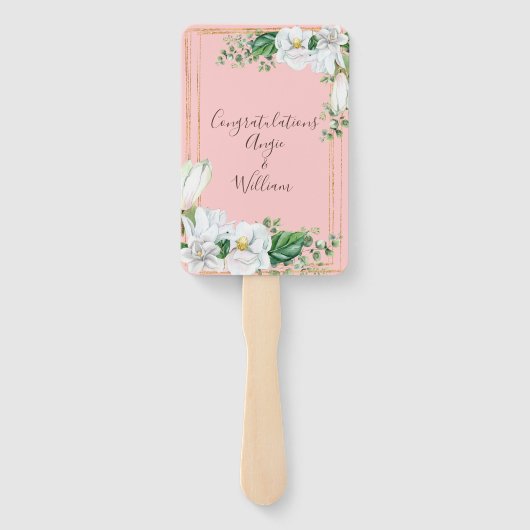 Hochzeitsprogramm für Wasserfarben Fächer (Rückseite)