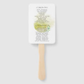 Hochzeitsprogramm für Wasserfarben Fächer (Rückseite)