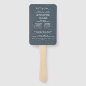 Hochzeitsprogramm für Wasserfarben Fächer (Rückseite)