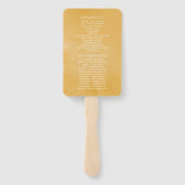 Hochzeitsprogramm für Wasserfarben Fächer (Rückseite)