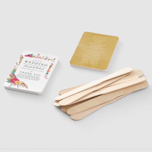 Hochzeitsprogramm für Wasserfarben Fächer (Non-assembled)