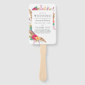 Hochzeitsprogramm für Wasserfarben Fächer (Vorderseite)