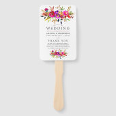 Hochzeitsprogramm für Wasserfarben Fächer (Vorderseite)