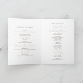 Hochzeitsprogramm für Wasserfarben-Herbst-Wälder Programm (Innenseite)
