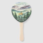 Hochzeitsprogramm für Wasserfarben Hirschkiefern Fächer (Vorderseite)