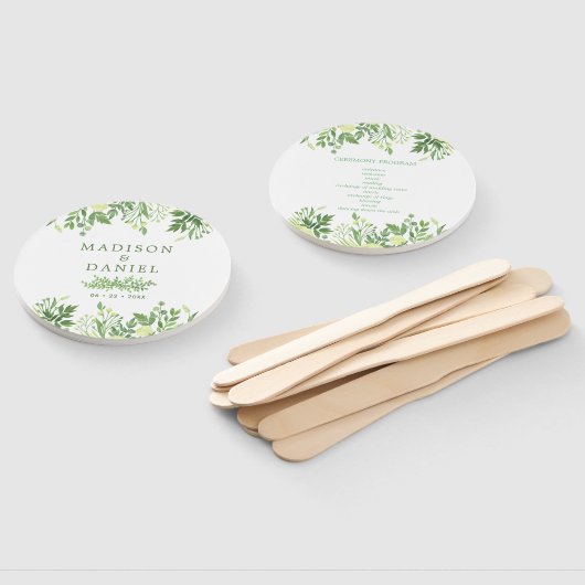 Hochzeitsprogramm für Wasserfarben im Grünen Fächer (Non-assembled)