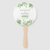 Hochzeitsprogramm für Wasserfarben im Grünen Fächer (Vorderseite)