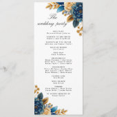 Hochzeitsprogramm für Wasserfarben im Herbst Roman Programm (Rückseite)