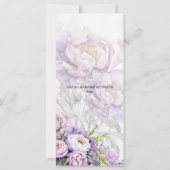 Hochzeitsprogramm für Wasserfarben-Lavendel (Rückseite)