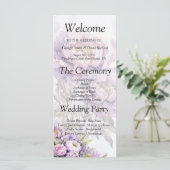 Hochzeitsprogramm für Wasserfarben-Lavendel (Stehend Vorderseite)