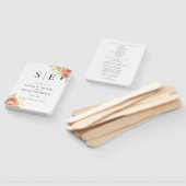 Hochzeitsprogramm für Wasserfarben-Monogramm Fächer (Non-assembled)