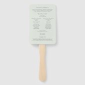 Hochzeitsprogramm für Wasserfarben-Pastel-Sukkulen Fächer (Rückseite)