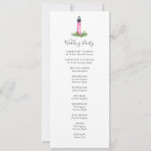 Hochzeitsprogramm für Wasserfarben - Pink - Leucht Einladung (Rückseite)