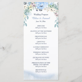 Hochzeitsprogramm für Wasserfarben Programm