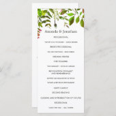 Hochzeitsprogramm für Wasserfarben Programm (Vorne/Hinten)