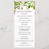 Hochzeitsprogramm für Wasserfarben Programm (Vorderseite)