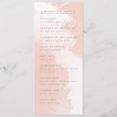 Hochzeitsprogramm für Wasserfarben Programm (Rückseite)