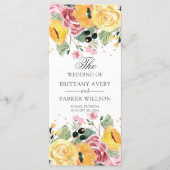 Hochzeitsprogramm für Wasserfarben Programm (Vorderseite)