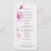 Hochzeitsprogramm für Wasserfarben Rosa (Rückseite)