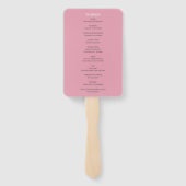 Hochzeitsprogramm für Wasserfarben-Rosa-Kirsche Fächer (Rückseite)