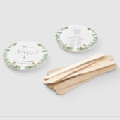 Hochzeitsprogramm für Wasserfarben und Grünpflanze Fächer (Non-assembled)