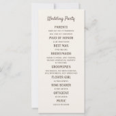 Hochzeitsprogramm für Wasserfarben-Wildblumen (Rückseite)