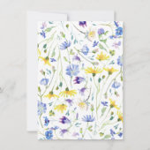 Hochzeitsprogramm für Wasserfarben-Wildblumen (Rückseite)