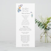 Hochzeitsprogramm für Wasserfarben-Wildblumen Programm (Stehend Vorderseite)