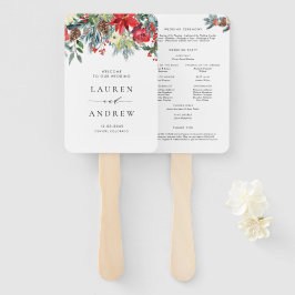 Hochzeitsprogramm für Wasserfarben Winter Blooms G Fächer