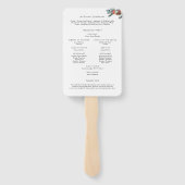 Hochzeitsprogramm für Wasserfarben Winter Blooms G Fächer (Rückseite)