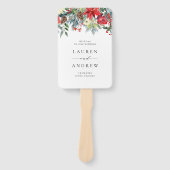 Hochzeitsprogramm für Wasserfarben Winter Blooms G Fächer (Vorderseite)