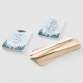 Hochzeitsprogramm für Wasserfarben-Winter-Kiefernw Fächer (Non-assembled)