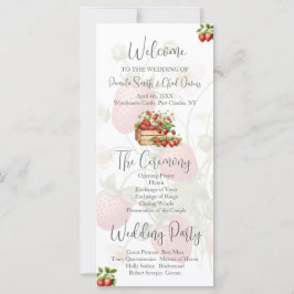 Hochzeitsprogramm für Wasserfarbenbeeren